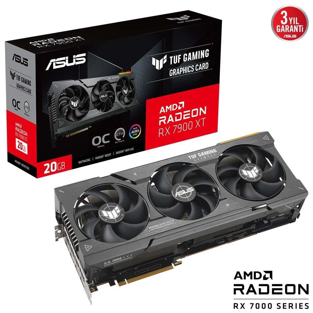 ASUS TUF-RX7900XT-O20G-GAMING 20GB GDDR6 HDMI DP 320BIT