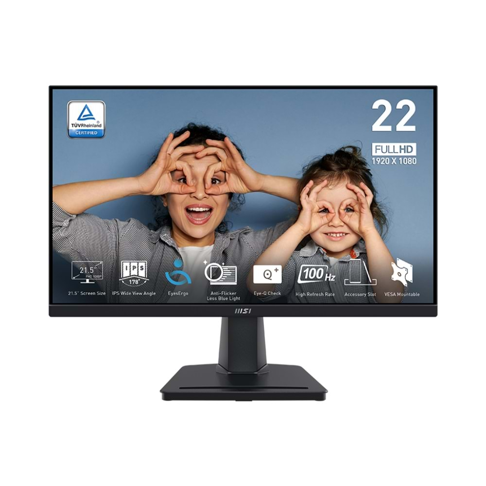 21.5 MSI PRO MP225 1MS 100HZ FHD IPS HDMI D-SUB