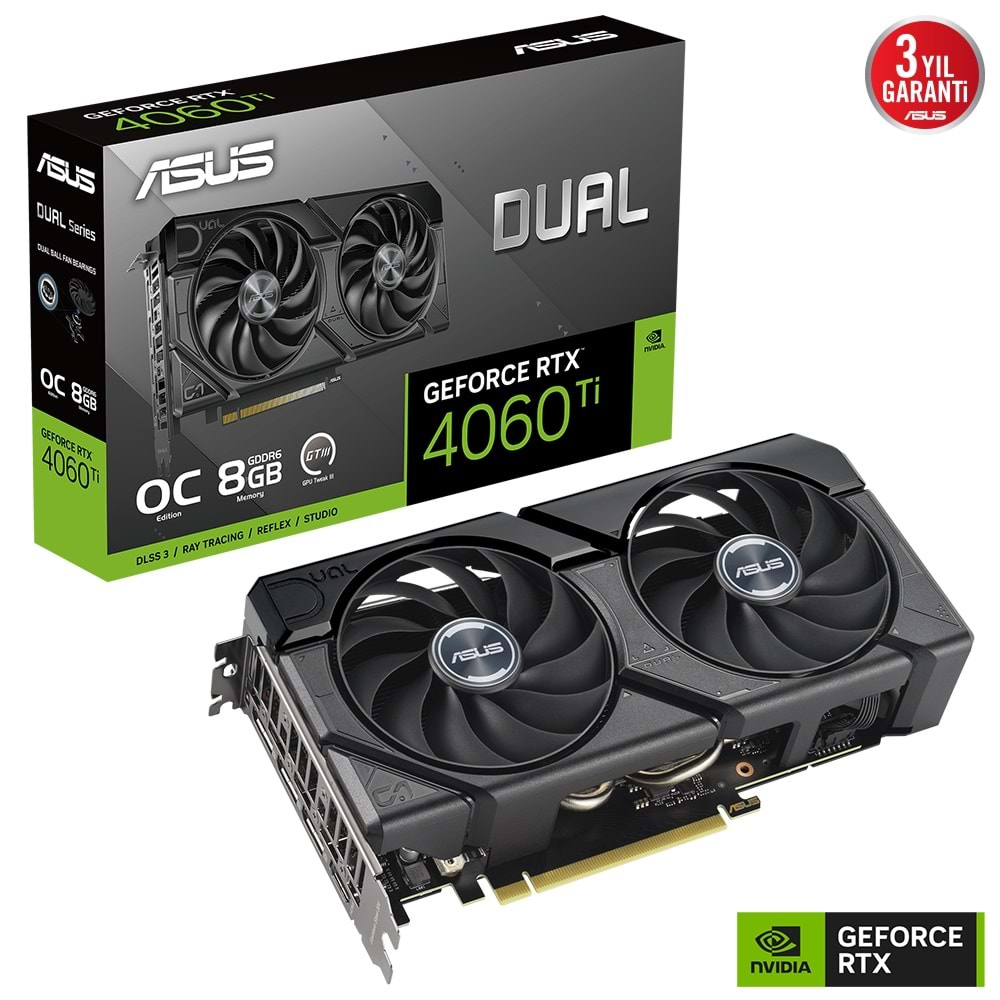 ASUS DUAL-RTX4060TI-O8G-EVO GDDR6 128BIT