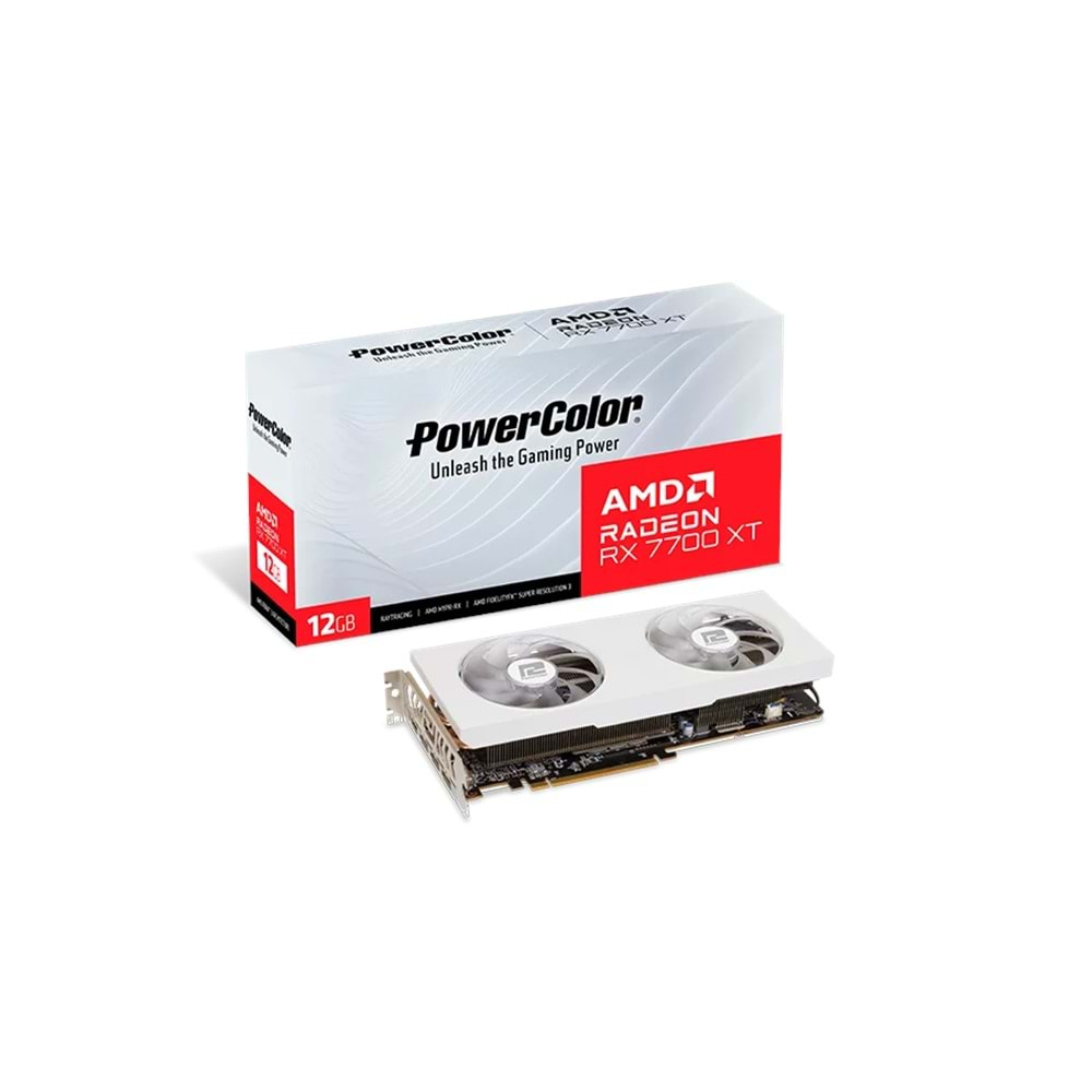 POWERCOLOR RX7700XT 12G-P/WHITE GDDR6 192BIT