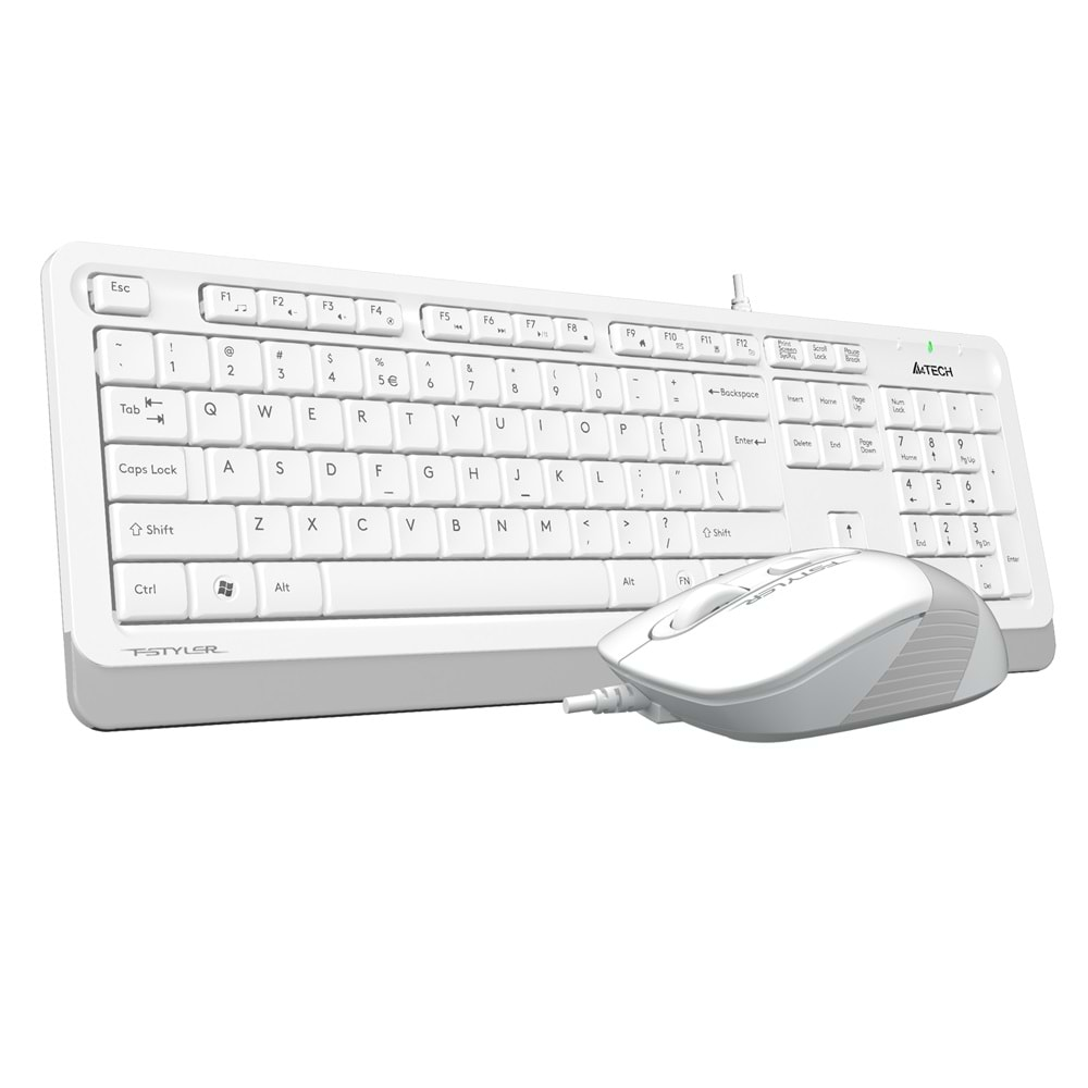 A4 TECH F1010 Q USB BEYAZ TR MM KLAVYE+OPT MOUSE