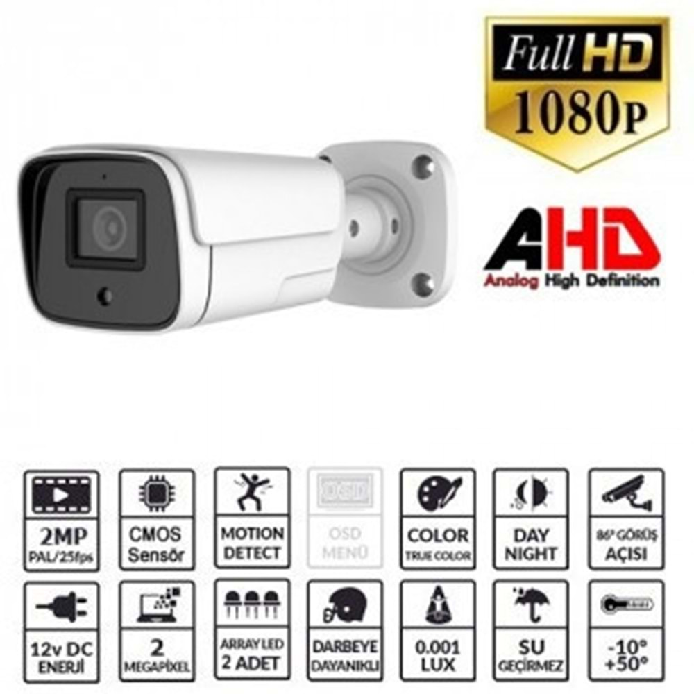 EZCOOL EZ-2010HD 2MP 2.8MM LENS AHD BULLET KAMERA