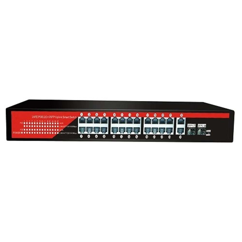 EZCOOL EZ-24PSF-SFP 24PORT 24FE+2GE+2SFP GIGABIT POE SWITCH 320W