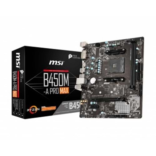 MSI B450M-A PRO MAX DDR4 3466(OC)MHz DVI HDMI M.2 MATX AM4