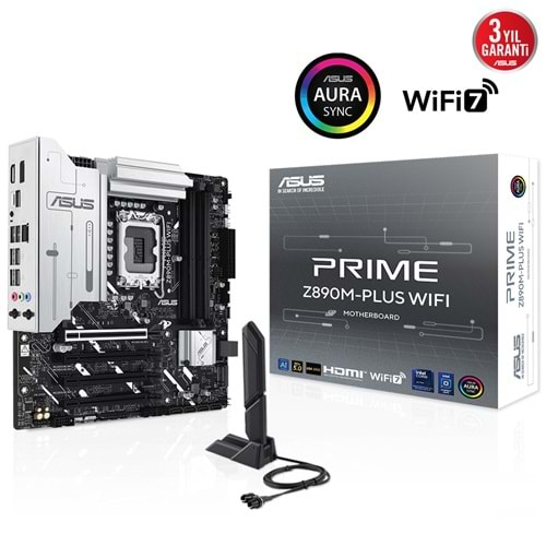 ASUS PRIME Z890M-PLUS WIFI DDR5 3XM2 USB3.2 RGB LAN mATX