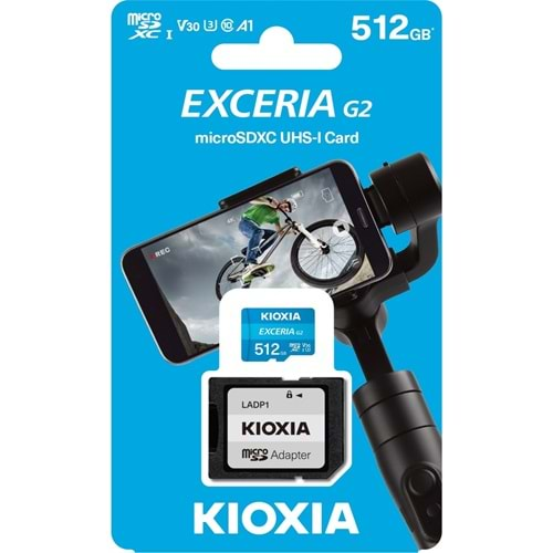 512GB MICRO SDHC G2 4K 100MB/s KIOXIA LMEX2L512GG2