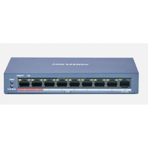 HIKVISION DS-3E0109P-E/M(B) 8xFE+1xFE UPLİNK YÖNETİLEMEZ 60W POE SWITCH