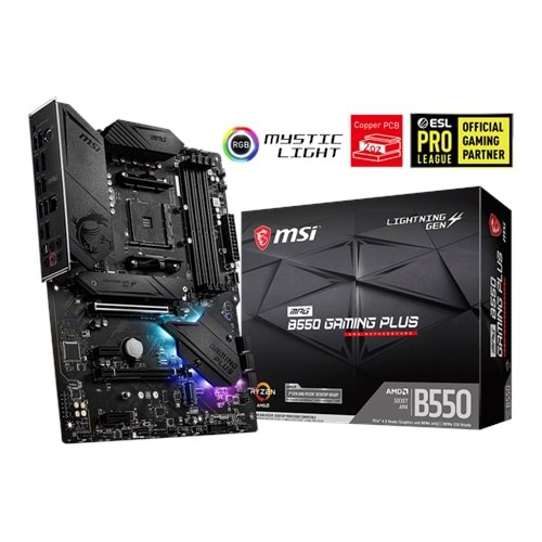 MSI MPG B550 GAMING PLUS DDR4 4400(OC)Mhz ATX AM4