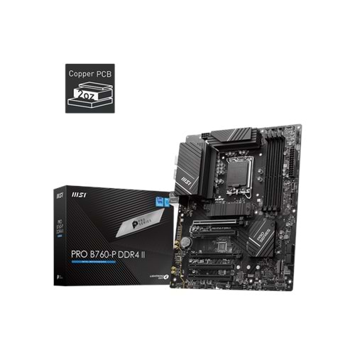 MSI PRO B760-P DDR4 II 5333(OC) PCI-E M.2 HDMI DP ATX 1700P