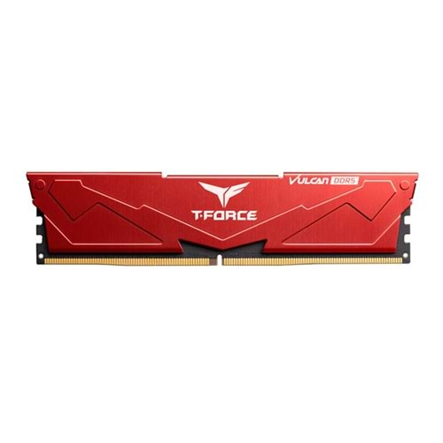 Team T-Force Vulcan Red 16GB(1x16GB) 6000Mhz DDR5 CL38 Gaming Ram (FLRD516G6000HC38A01)