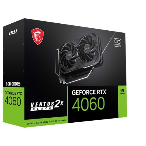 MSI GEFORCE RTX 4060 VENTUS 2X BLACK 8G OC HDMI DP 128 Bit