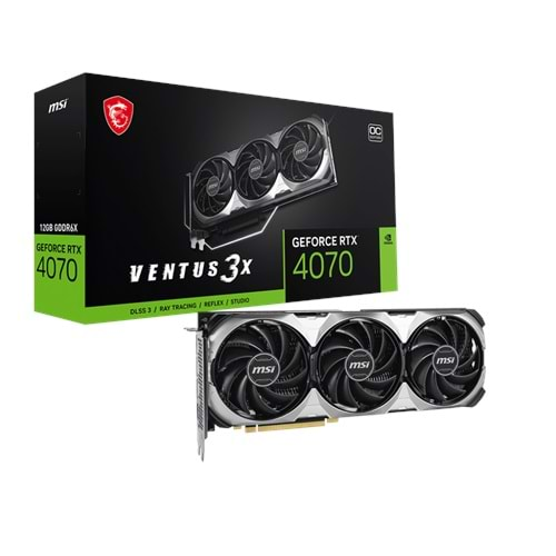 MSI GEFORCE RTX 4070 VENTUS 3X E 12G OC 12GB GDDR6X HDMI DP 192BİT