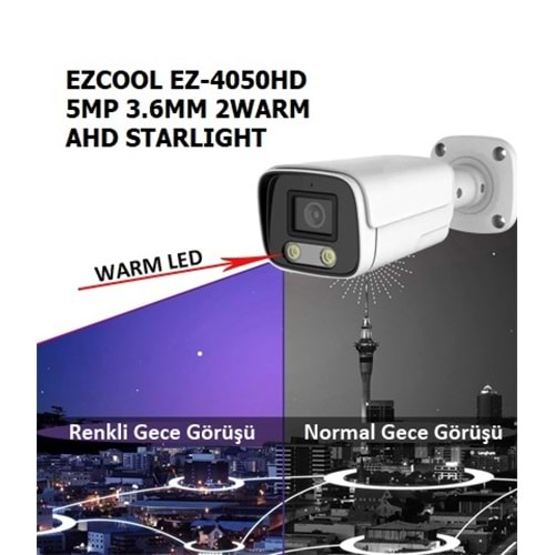 EZCOOL EZ-4050HD 5MP 3.6MM FULLCOLOR AHD BULLET KAMERA