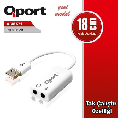 QPORT Q-USK71 USB TO 7.1 SES KARTI