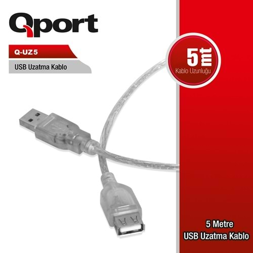 QPORT Q-UZ5 5MT USB UZATMA KABLOSU