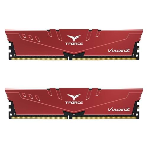 Team T-Force Vulcan Z Red 32GB (2x16GB) 3200MHz CL16 DDR4 Gaming Ram (TLZRD432G3200HC16FDC01)